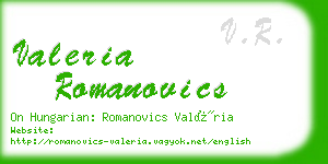 valeria romanovics business card